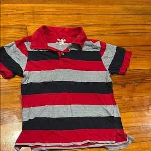 Children’s Place Kids Polo - Red, Gray, and Black Stripes